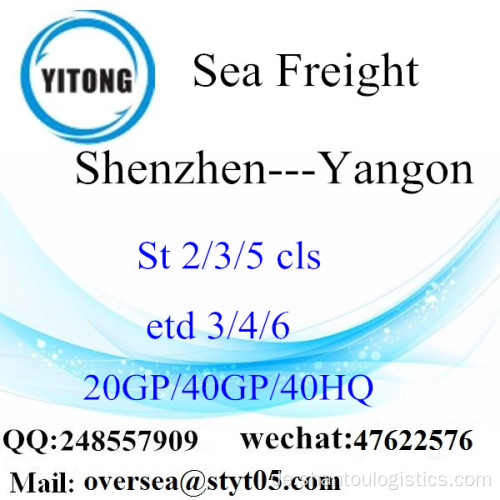 Shenzhen Port Sea Freight Versand nach Yangon